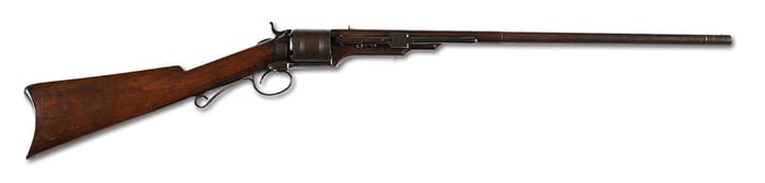 (A) VERY RARE AND FINE MARTIAL COLT PATERSON MODEL 1839 PERCUSSION REVOLVING RIFLE.