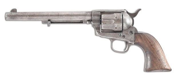 (A) EARLY 3-DIGIT AINSWORTH U.S. CAVALRY COLT SINGLE ACTION ARMY REVOLVER WITH AMMUNITION.