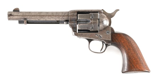 (A) EXTREMELY RARE UNSERIALIZED COLT SINGLE ACTION ARMY ARTILLERY MODEL WITH LD INSPECTED FRAME AND