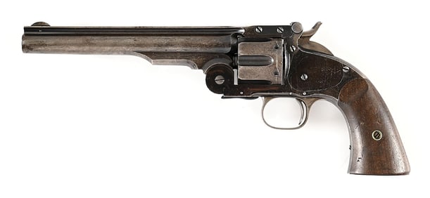 (A) MARTIALLY MARKED US SMITH & WESSON SCHOFIELD SINGLE ACTION REVOLVER.