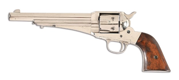 (A) REMINGTON MODEL 1875 SINGLE ACTION FLATOP TARGET REVOLVER.