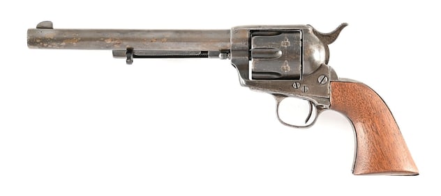 (A) ANTIQUE COLT SINGLE ACTION ARMY BLACK POWDER REVOLVER.