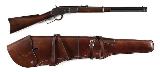 (C) DOCUMENTED WINCHESTER 3RD MODEL 1873 SADDLE RING CARBINE IN .44 WCF WITH LETTER.