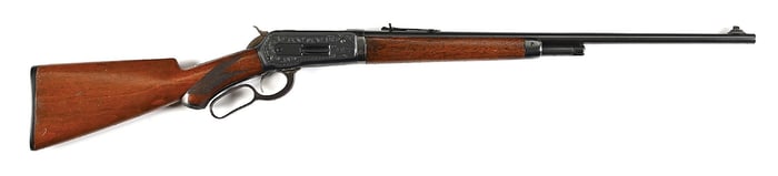 (C) NICK KUSMIT ENGRAVED TAKEDOWN WINCHESTER 1886 RIFLE