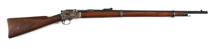 (A)OUSTANDING 3RD MODEL WINCHESTER HOTCHKISS CALIFORNIA MILITIA PATTERN RIFLE.