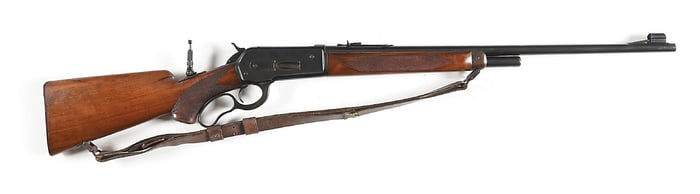 (C) PRE-WAR DELUXE WINCHESTER MODEL 71 LEVER ACTION RIFLE.
