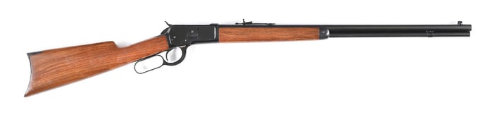(C) NEAR NEW WINCHESTER MODEL 92 LEVER ACTION RIFLE.