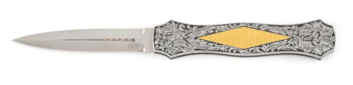 TONY BAKER CUSTOM AUTO LOCKBACK KNIFE.