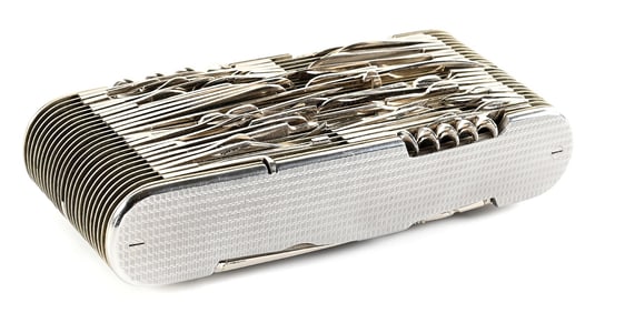 IMPRESSIVE J.A. HENCKELS 100-BLADE EXHIBITION KNIFE.