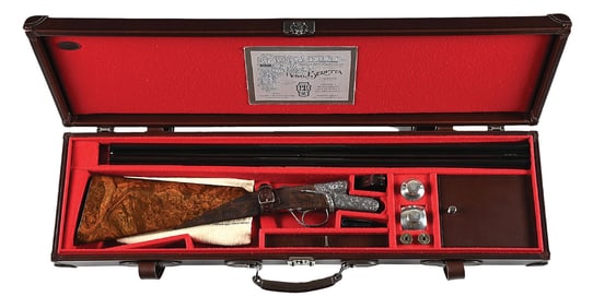 (M) BERETTA SERPENTINA SIDELEVER SIDE BY SIDE 20 BORE SHOTGUN.