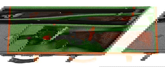 (C) GRAND AMERICAN WINCHESTER MODEL 21 SIDE BY SIDE SHOTGUN, 2 BARREL SET IN .410 & 28 GAUGE.