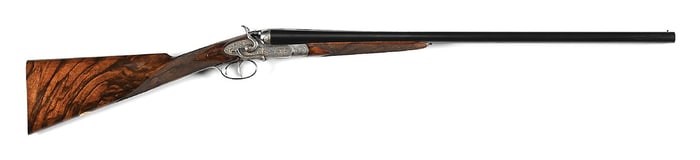 (M) PERUGINI & VISINI SIDELEVER 12 BORE SIDE BY SIDE SHOTGUN.