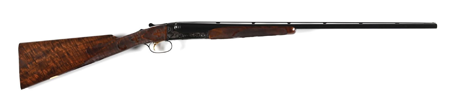 (M) ENGRAVED 32 BORE WINCHESTER MODEL 21 SIDE BY SIDE SHOTGUN. (1 of 10)