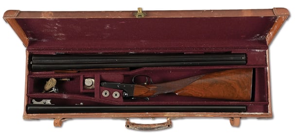 (C) CASED SKEET GRADE WINCHESTER MODEL 21 2 BARREL SET.