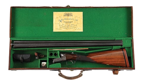 (C) WESTLEY RICHARDS DROPLOCK SIDE BY SIDE 12 BORE SHOTGUN.