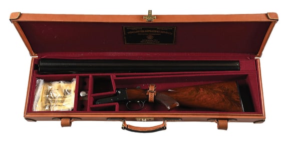(C) WINCHESTER MODEL 21 SIDE BY SIDE SHOTGUN.
