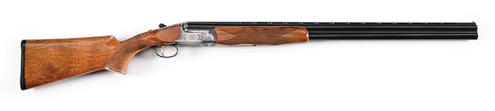 (C) ENGRAVED PERAZZI MX8 OVER UNDER 12 BORE SHOTGUN 2 BARREL SET.