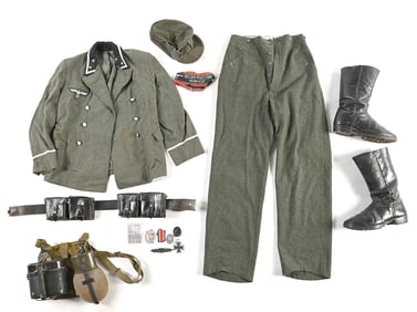 THIRD REICH VOLKSSTURM INSTRUCTOR UNIFORM GROUPING.