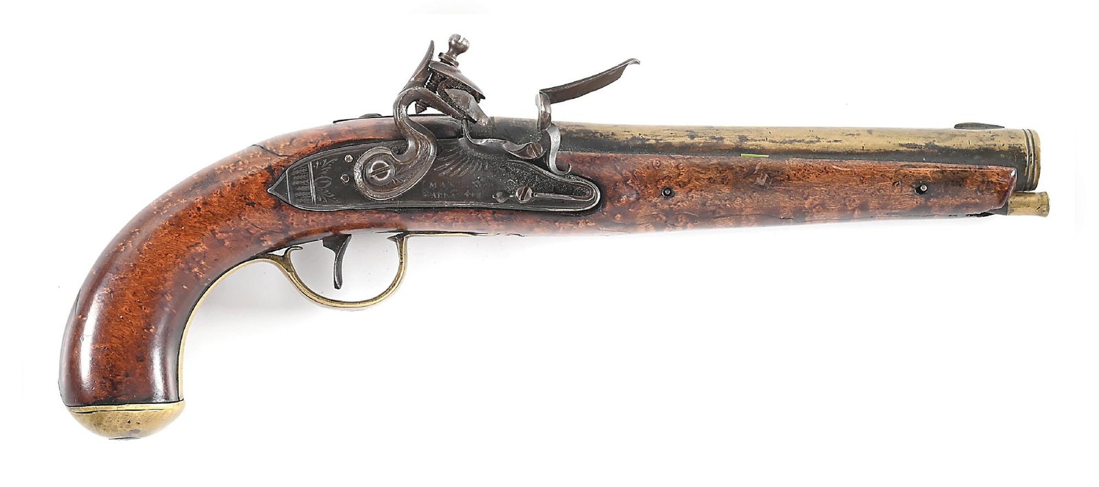 (A) HISTORIC JOHN GONTER MARYLAND COMMITTEE OF SAFETY FLINTLOCK KENTUCKY PISTOL.: This exact pistol is pictured in the book "The Kentucky Pistol" by Chandler & Whisker on page 52, plate 44. There is a letter from famed historian D.D. Hartzler stating that this militia pistol was ma