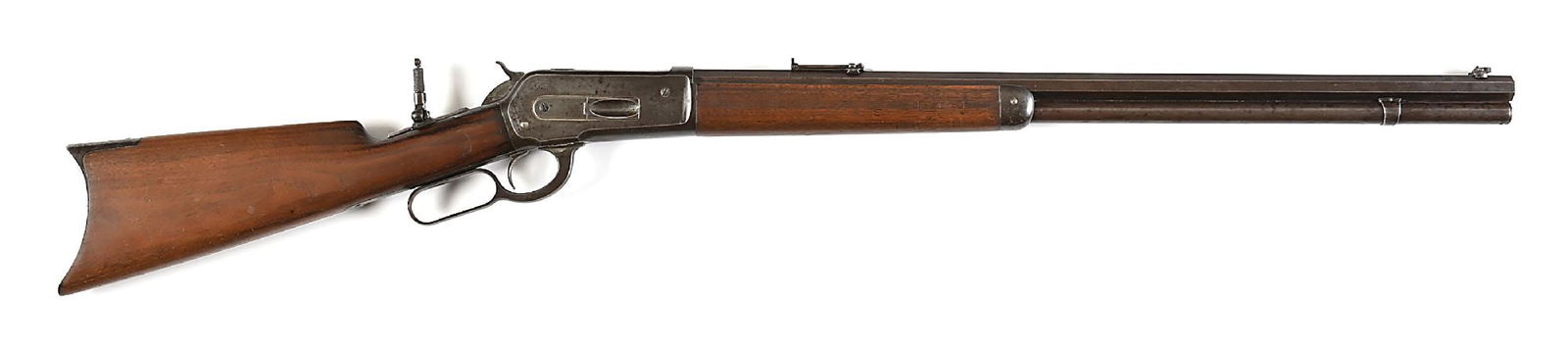 (A) WINCHESTER MODEL 1886 LEVER ACTION RIFLE IN .45-90. (1 of 9)