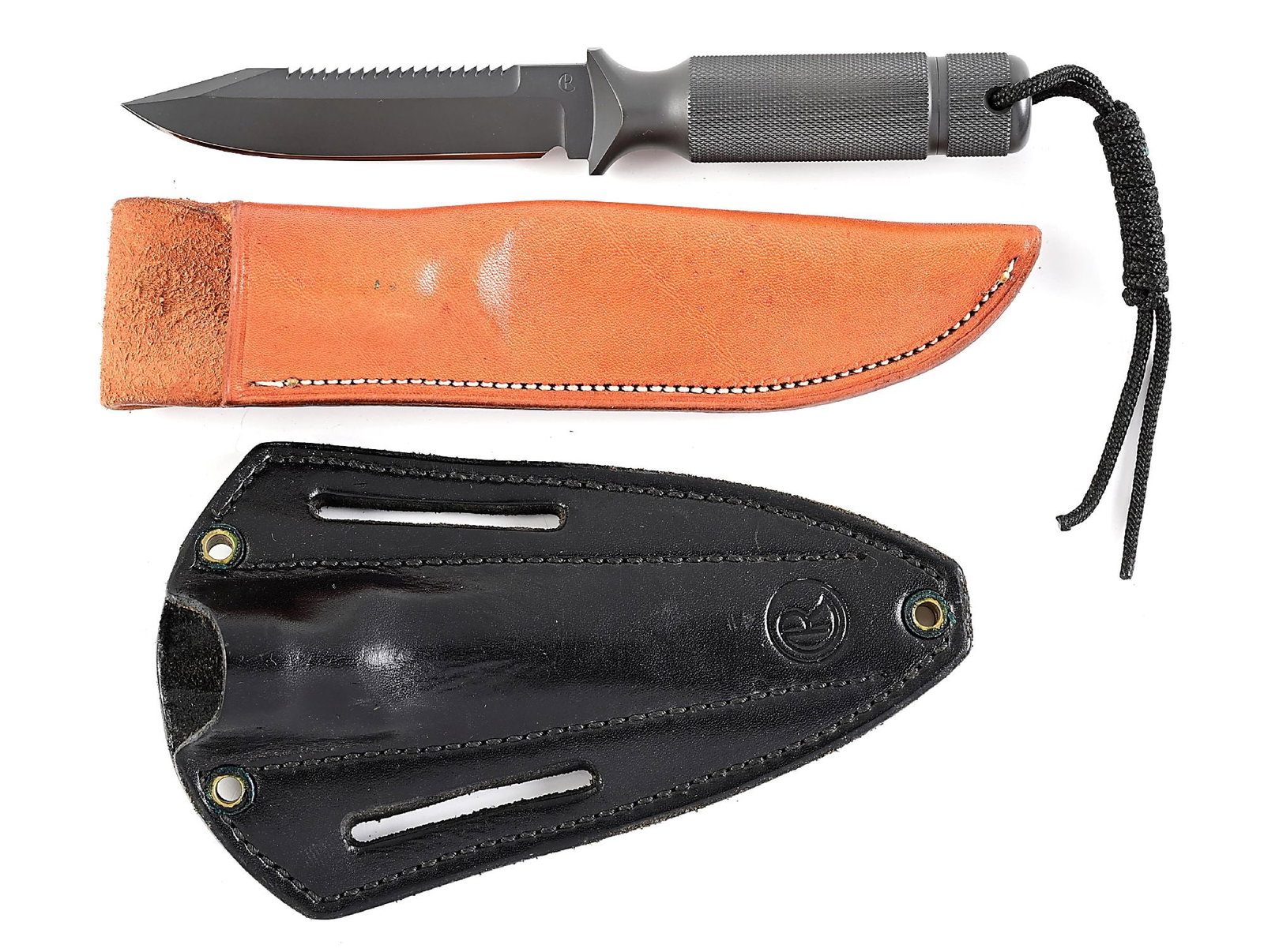 CHRIS REEVE AVIATOR.: Clip point matte finish stainless steel blade with serrated top edge. Blade is marked "MADE IN / U.S.A." on reverse blade and marked by Reeve on obverse ricasso. Hollow stainless steel pomml with knur