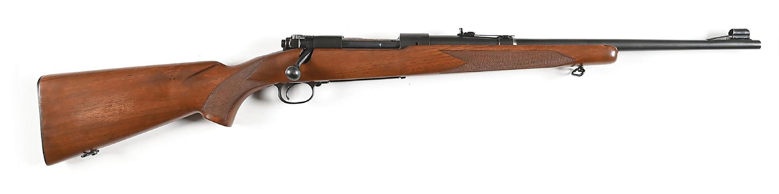 (C) PRE-64 WINCHESTER MODEL 70 BOLT ACTION CARBINE IN 7MM (1950). (1 of 11)