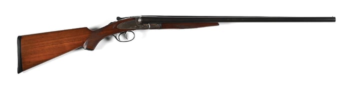 (C) L.C. SMITH FEATHERWEIGHT 16 GAUGE FIELD GRADE SIDE BY SIDE SHOTGUN.
