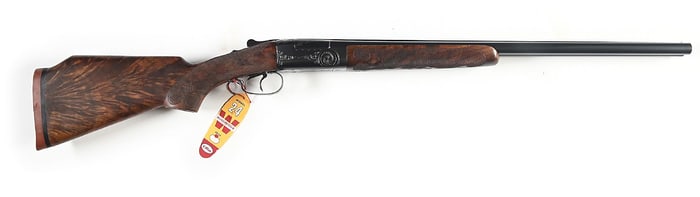 (C) NICK KUSMIT ENGRAVED WINCHESTER MODEL 24 SIDE BY SIDE SHOTGUN.