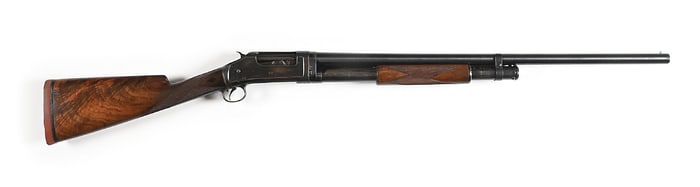 (C) PIGEON GRADE WINCHESTER MODEL 97 BLACK DIAMOND SLIDE ACTION SHOTGUN.