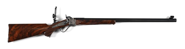 (M) OUTSTANDING ENGRAVED SHILOH SHARPS MODEL 1877 .45-70 TARGET RIFLE.