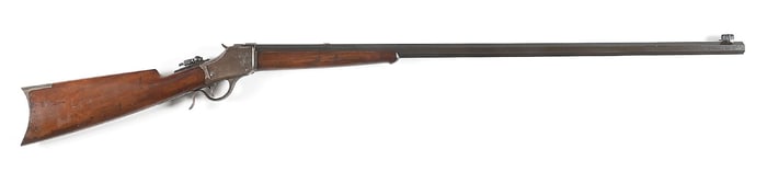 (A) WINCHESTER MODEL 1885 HIGH WALL SINGLE SHOT RIFLE CHAMBERED IN .45-90.