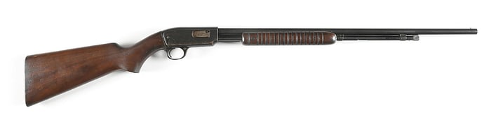 (C) SMOOTHBORE WINCHESTER MODEL 61 SLIDE ACTION RIFLE.
