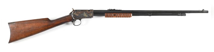 (C) WINCHESTER MODEL 90 SLIDE ACTION RIFLE.