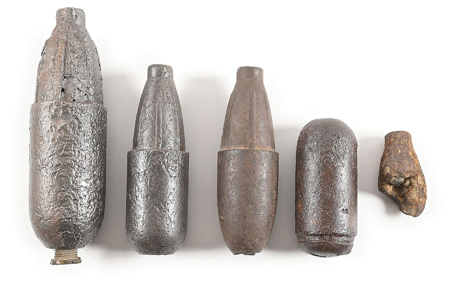 LOT OF 5: US CIVIL WAR SCHENKEL AND DYER SHELLS. (1 of 1)