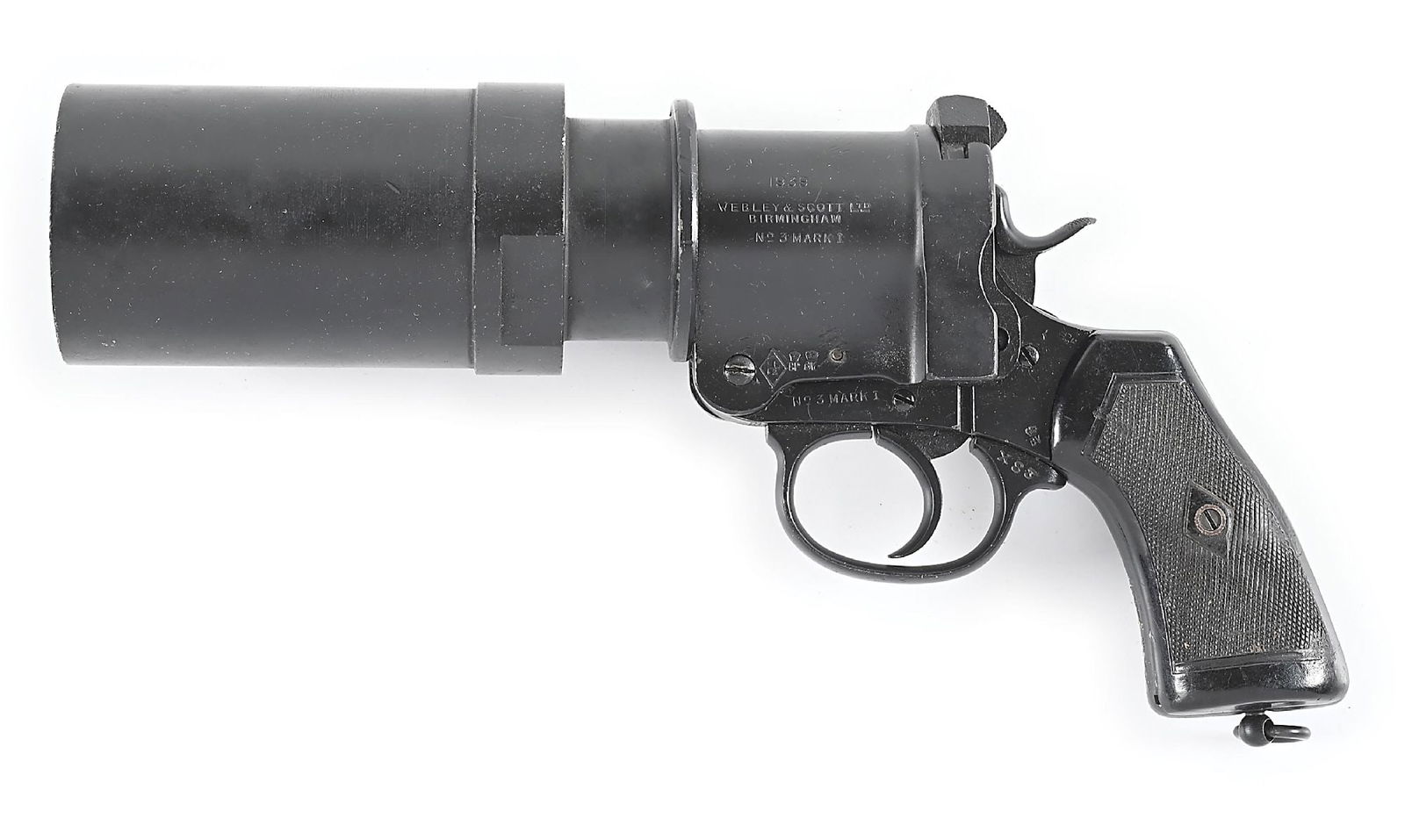 WEBLEY & SCOTT NO. 3 MK I SMOKE GRENADE LAUNCHER. (1 of 10)