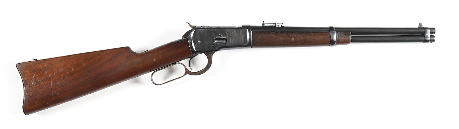 (A) CUSTOM WINCHESTER MODEL 1892 SADDLE RING TRAPPER STYLE CARBINE. (1 of 10)