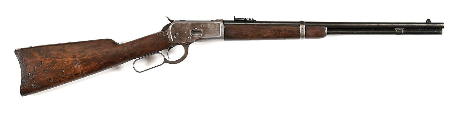 (C) WINCHESTER MODEL 1892 LEVER ACTION SADDLE RING CARBINE. (1 of 11)