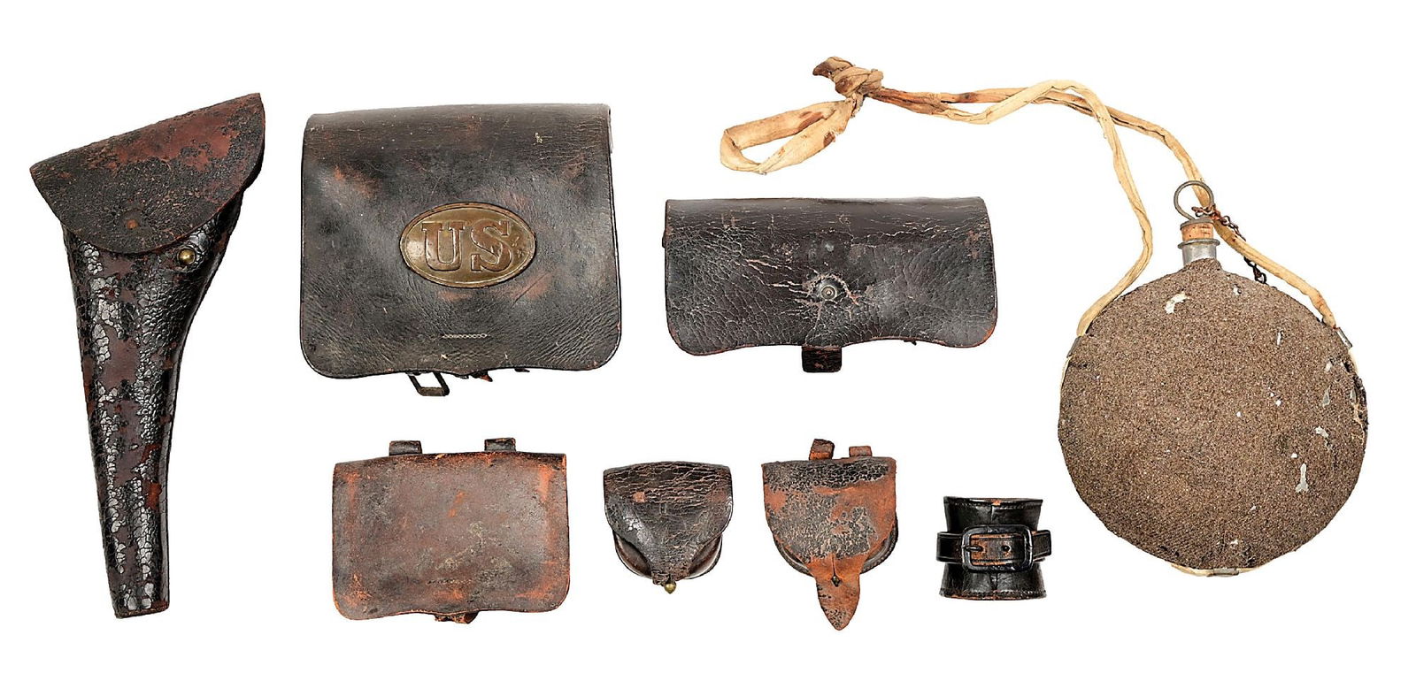 LOT OF US CIVIL WAR FIELD GEAR. (1 of 6)