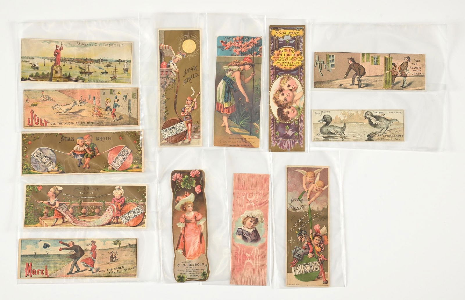 LOT OF: VINTAGE ADVERTISING LONG TRADE CARDS: LOT OF: VINTAGE ADVERTISING LONG TRADE CARDS Condition: (Excellent) Dimensions: Largest: 6 - 1/2" x 2 - 1/2".