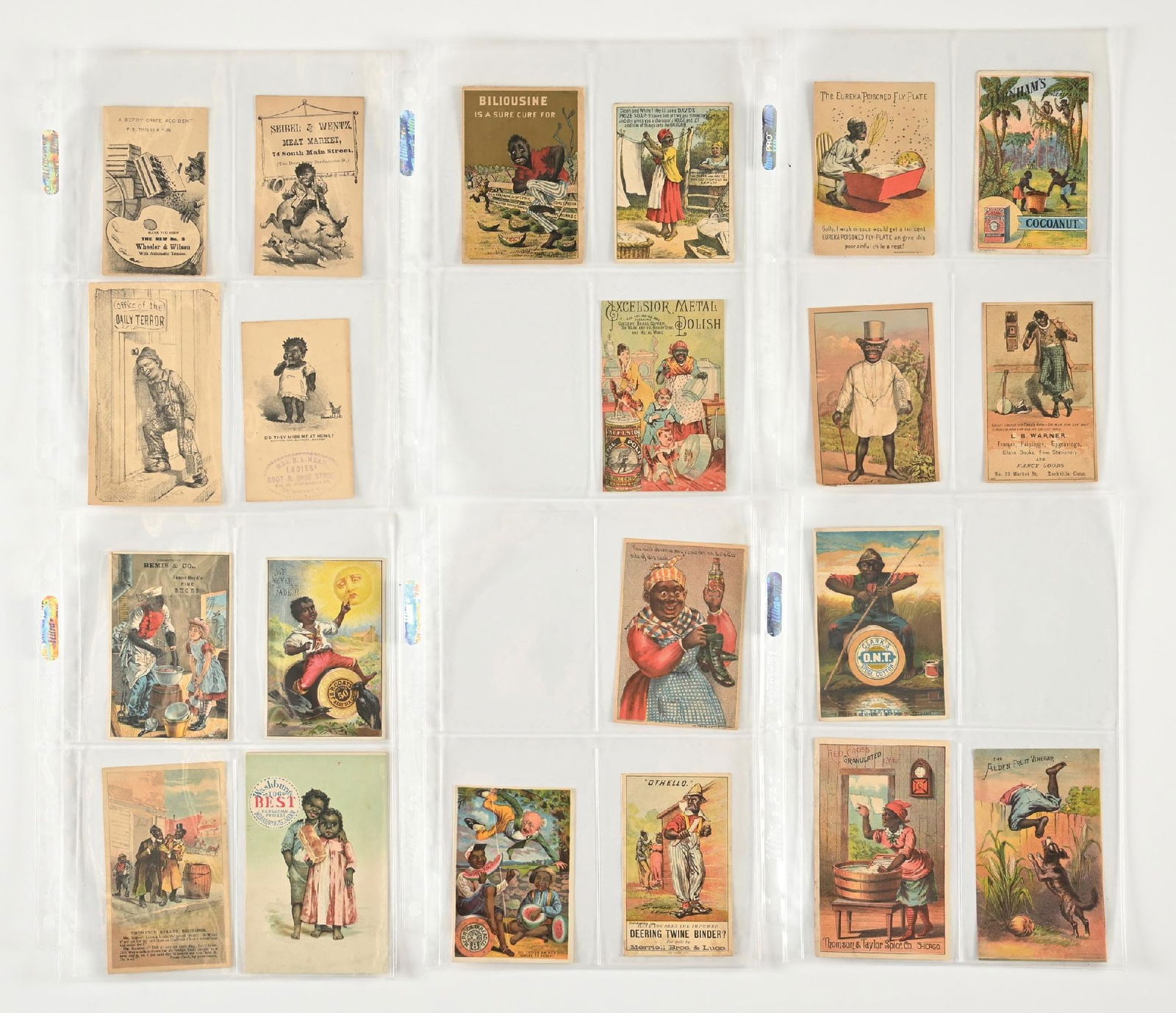 LOT OF: VINTAGE BLACK AMERICANA GENERAL ADVERTISING TRADE CARDS (1 of 2)