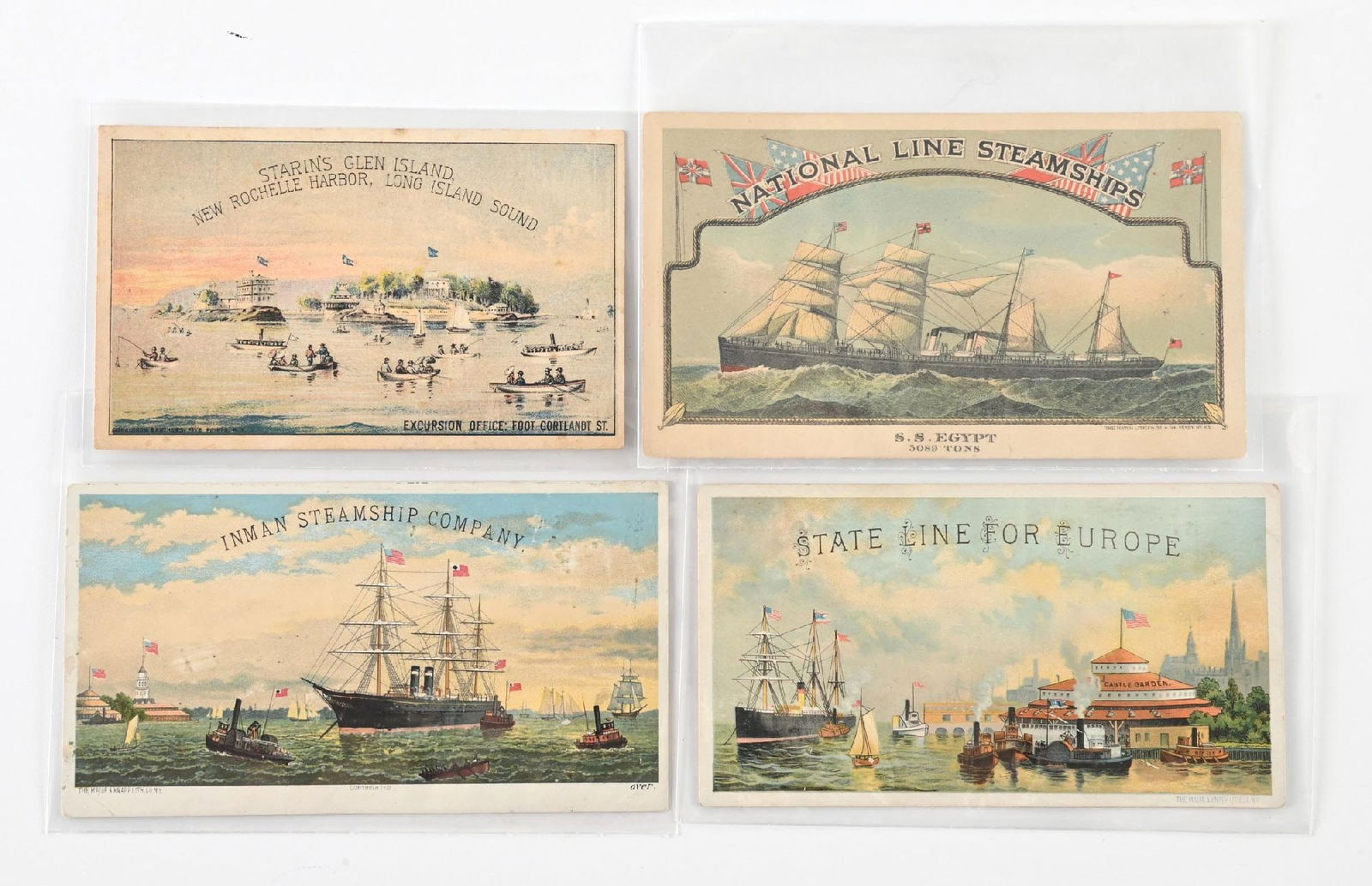 LOT OF: VINTAGE SHIPS ADVERTISING TRADE CARDS (1 of 2)