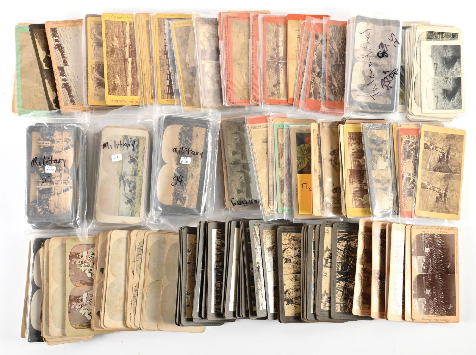 MASSIVE LOT OF: VARIOUS VINTAGE MILITARIA STEREOTYPE EPHEMERA (1 of 1)