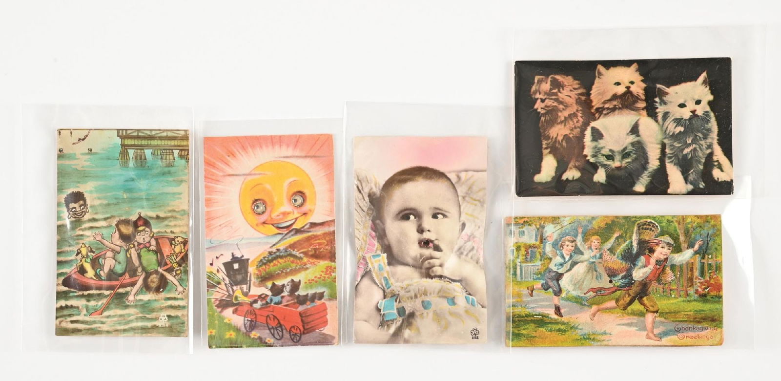 LOT OF 5: VINTAGE SQUEAKERS POSTCARDS: LOT OF 5: VINTAGE SQUEAKERS POSTCARDS Condition: (Excellent) Dimensions: Each: 5 - 1/2" x 3 - 1/2".