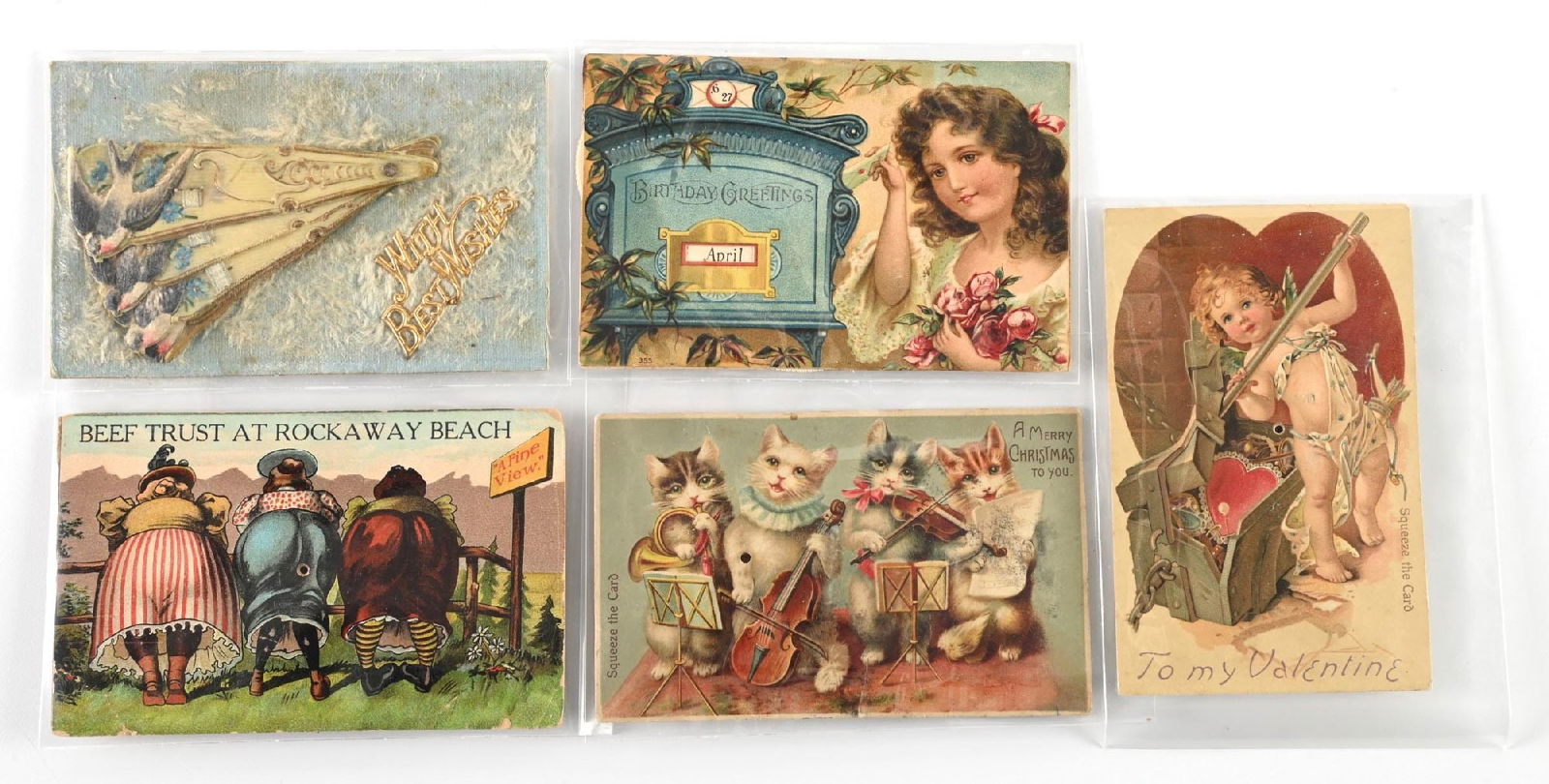 LOT OF 5: VINTAGE SQUEAKERS POSTCARDS: LOT OF 5: VINTAGE SQUEAKERS POSTCARDS Condition: (Excellent) Dimensions: Each: 5 - 1/2" x 3 - 1/2".