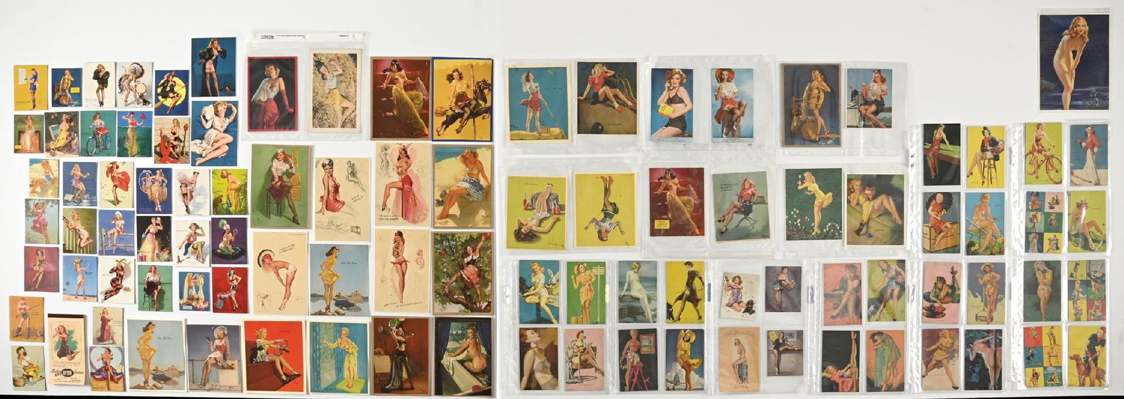 LARGE LOT OF: MUTOSCOPE RISQUE ARCADE CARDS (1 of 1)