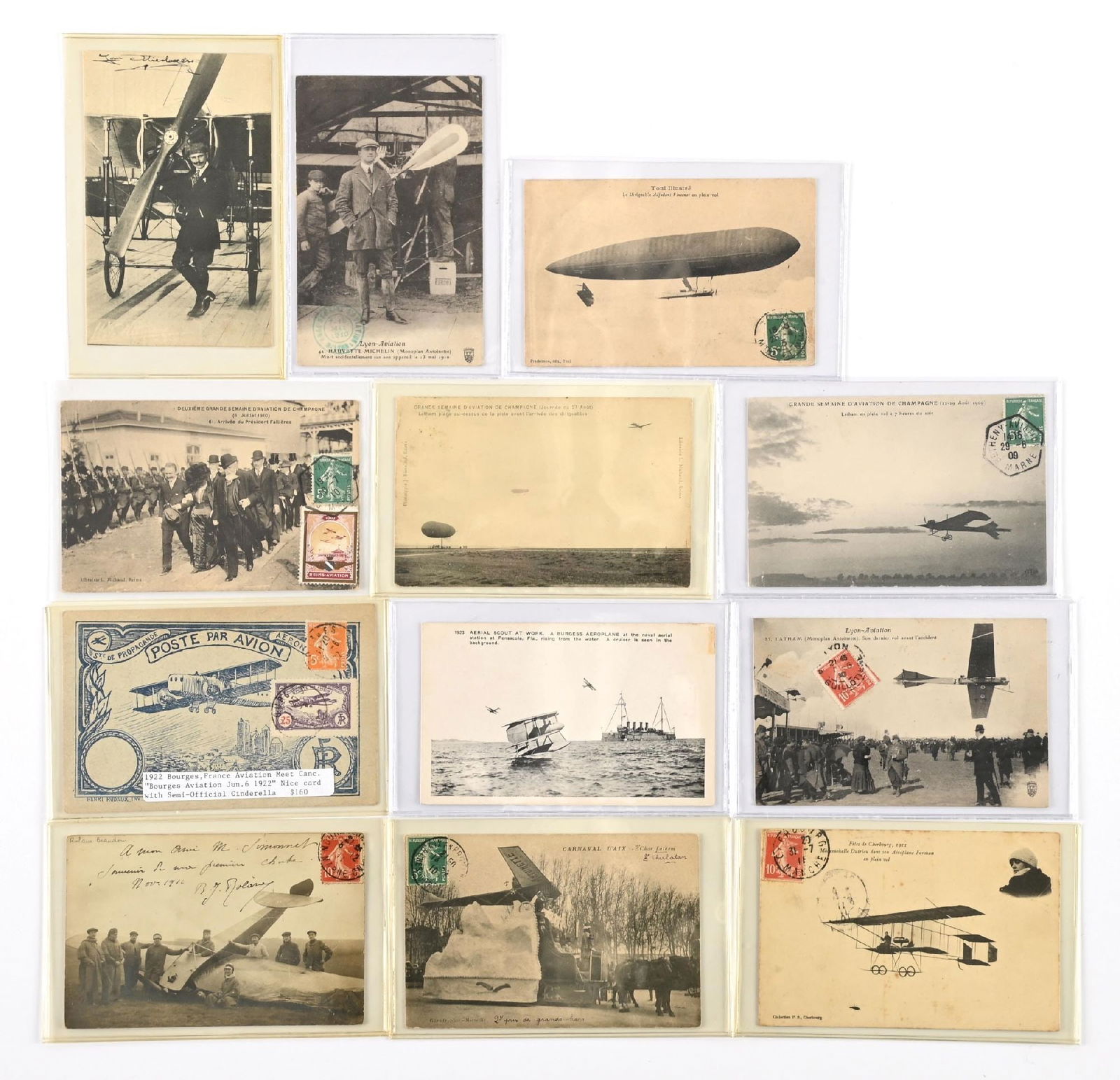 LOT OF 12: VINTAGE FOREIGN PLANES AND EVENTS POSTCARDS: LOT OF 12: VINTAGE FOREIGN PLANES AND EVENTS POSTCARDS Condition: (Excellent) Dimensions: Each: 5 - 3/8" x 3 - 1/2".