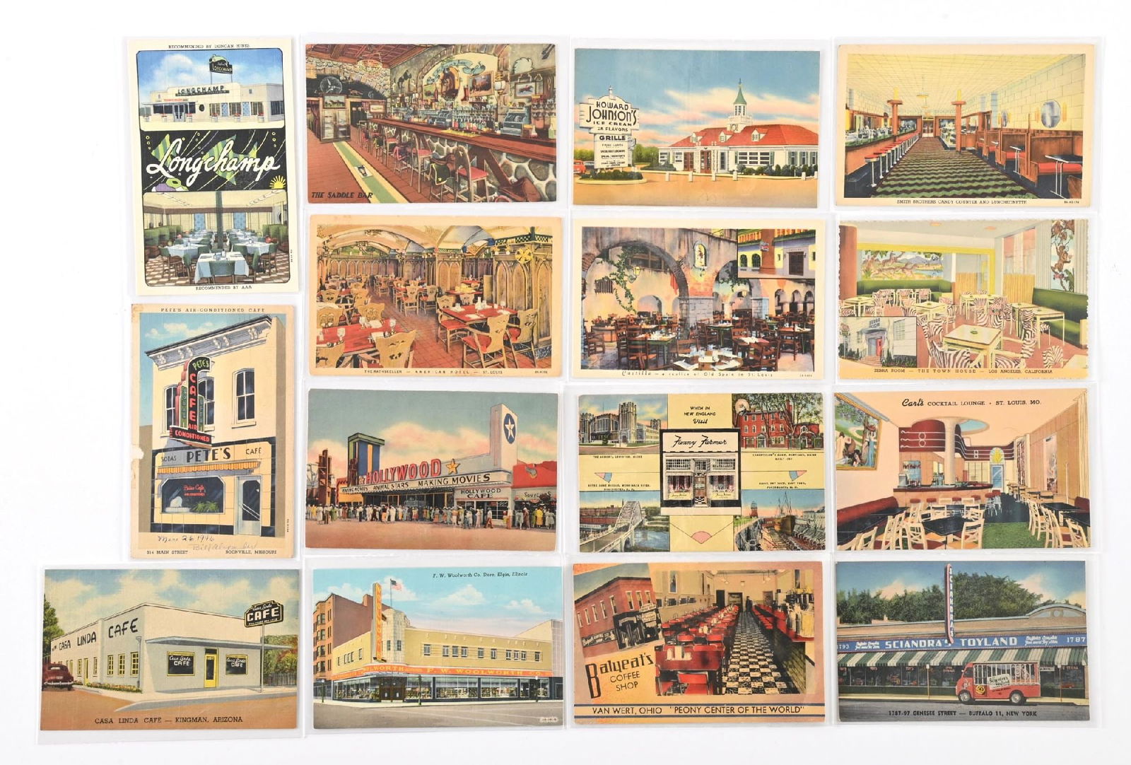 LARGE LOT OF: VINTAGE STORE FRONTS AND INTERIORS THEME POSTCARDS: LARGE LOT OF: VINTAGE STORE FRONTS AND INTERIORS THEME POSTCARDS Condition: Dimensions: Each: 5 - 1/2" x 3 - 1/2".
