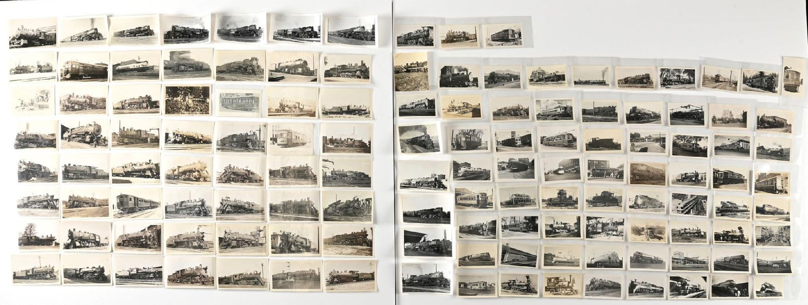 LARGE LOT OF: RAIL ROAD TRAIN ENGINES BLACK & WHITE PHOTOS (1 of 1)