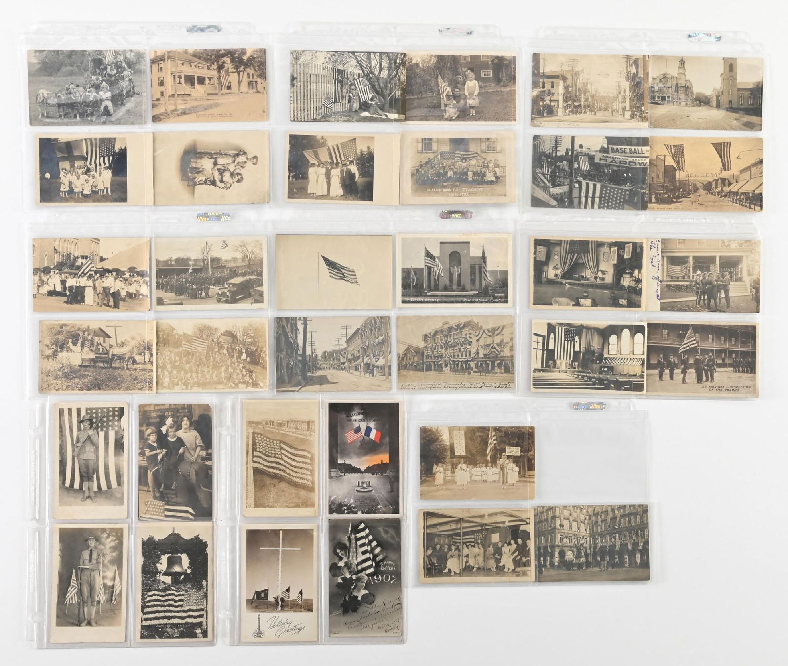 LARGE LOT OF: VARIOUS VINTAGE PATRIOTIC PARADE, FAIR AND CIRCUS POSTCARDS: LARGE LOT OF: VARIOUS VINTAGE PATRIOTIC PARADE, FAIR AND CIRCUS POSTCARDS Condition: (Excellent) Dimensions: Each: 5 - 1/2" x 3 - 1/2".