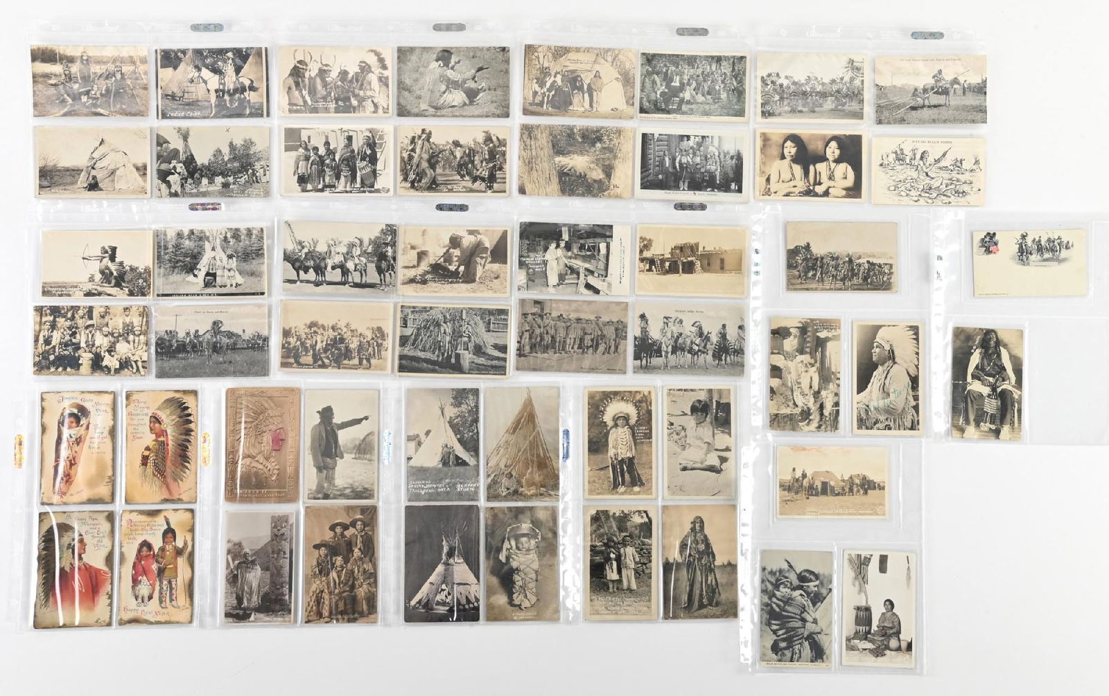 LARGE LOT OF: VARIOUS VINTAGE NATIVE AMERICAN REAL PHOTO POSTCARDS (1 of 2)